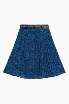 Pleated Floral Skirt