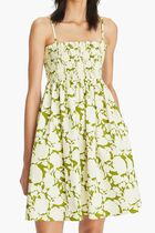 Printed Smocked Mini Dress