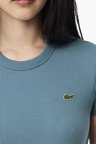 Slim Fit Ribbed Cotton T-shirt