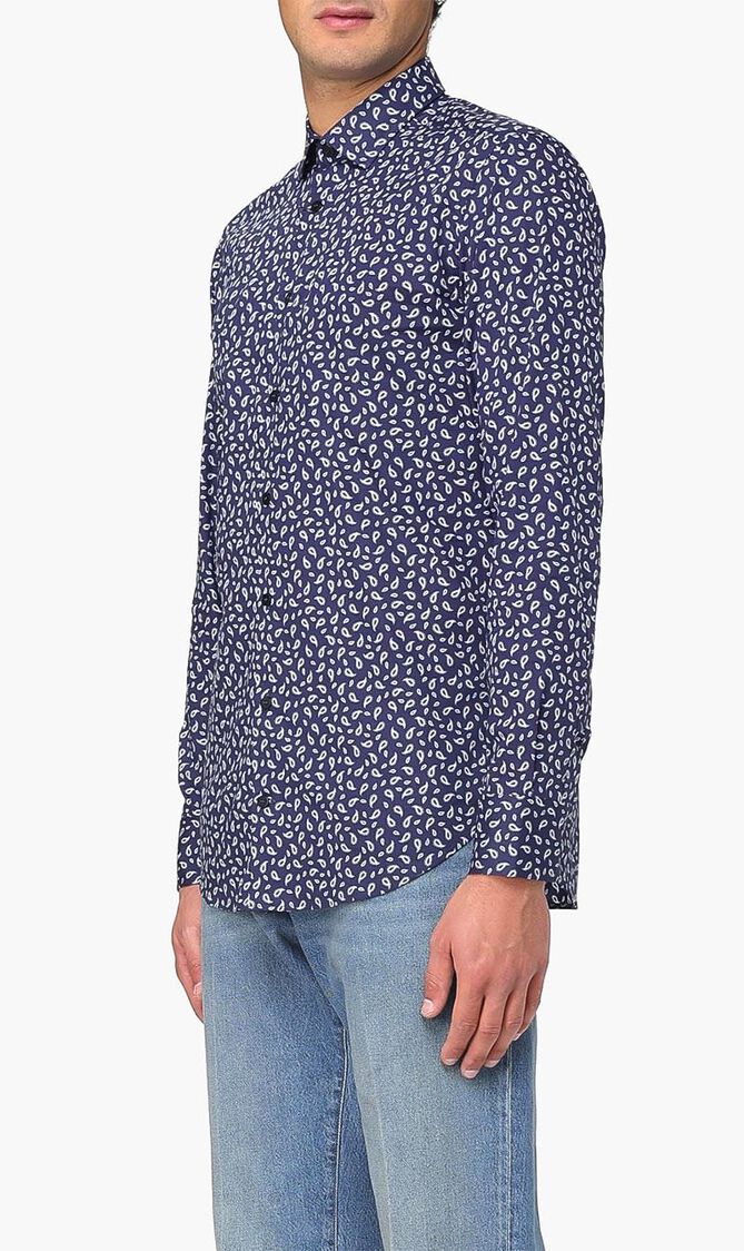Paisley-Printed Buttoned Shirt