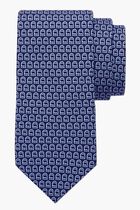 Gancini Printed Silk Tie
