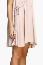 Drawstring Waist Shift Dress