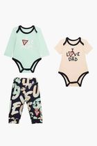 Bodysuit and Printed Pants 3 Piece Set