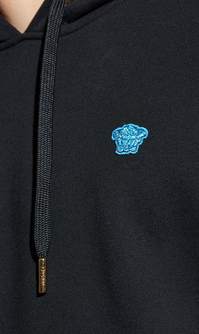 SWEATSHIRT NON BRUSHED SWEAT FABRIC MEDUSA PATCH