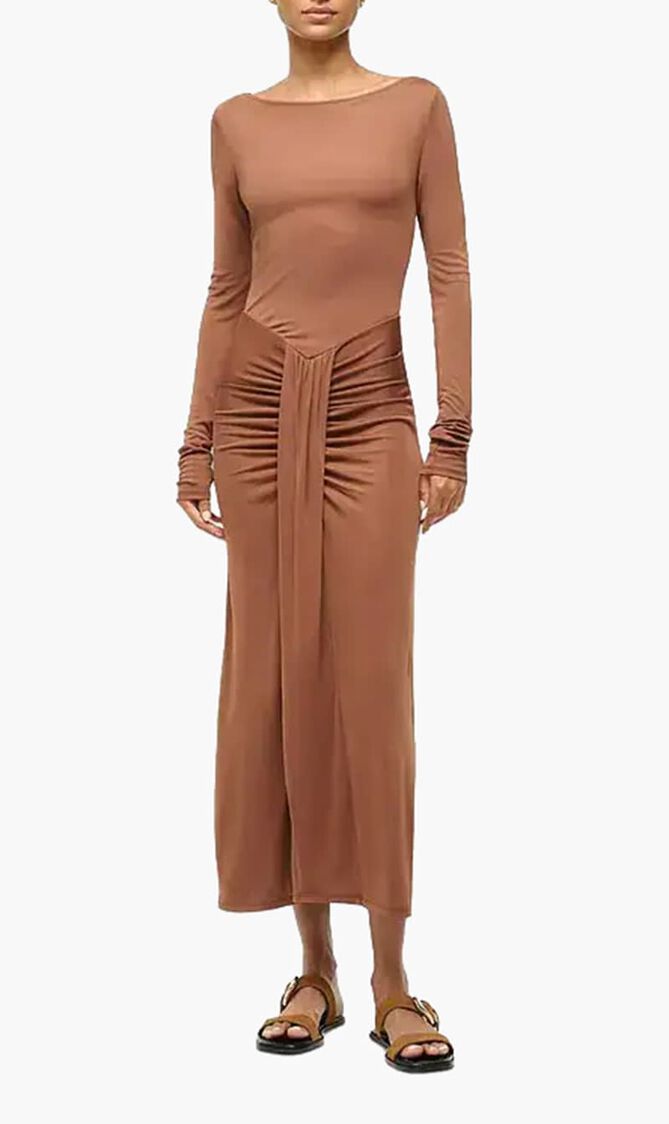 Gres Waterfall Ruffle Dress