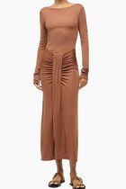 Gres Waterfall Ruffle Dress