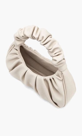 JW PEI WOMEN'S GABBI RUCHED HOBO HANDBAG - IVORY