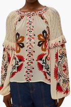 Cashew Mandala Smocked Blouse