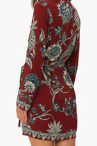 Tropical Landing Wrap Mini Dress