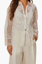 LANDSCAPE GUIPURE OFF WHITE SHIRT