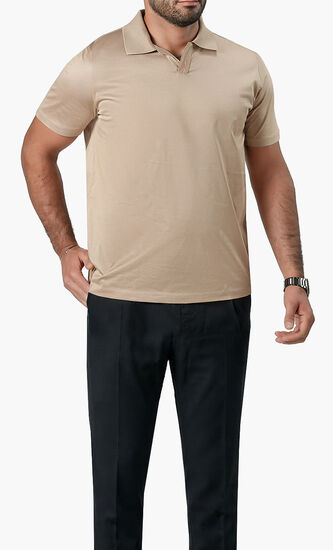 ANGELO KAHELERCERIZED TSHIRT DARK BEIGE VM 7022
