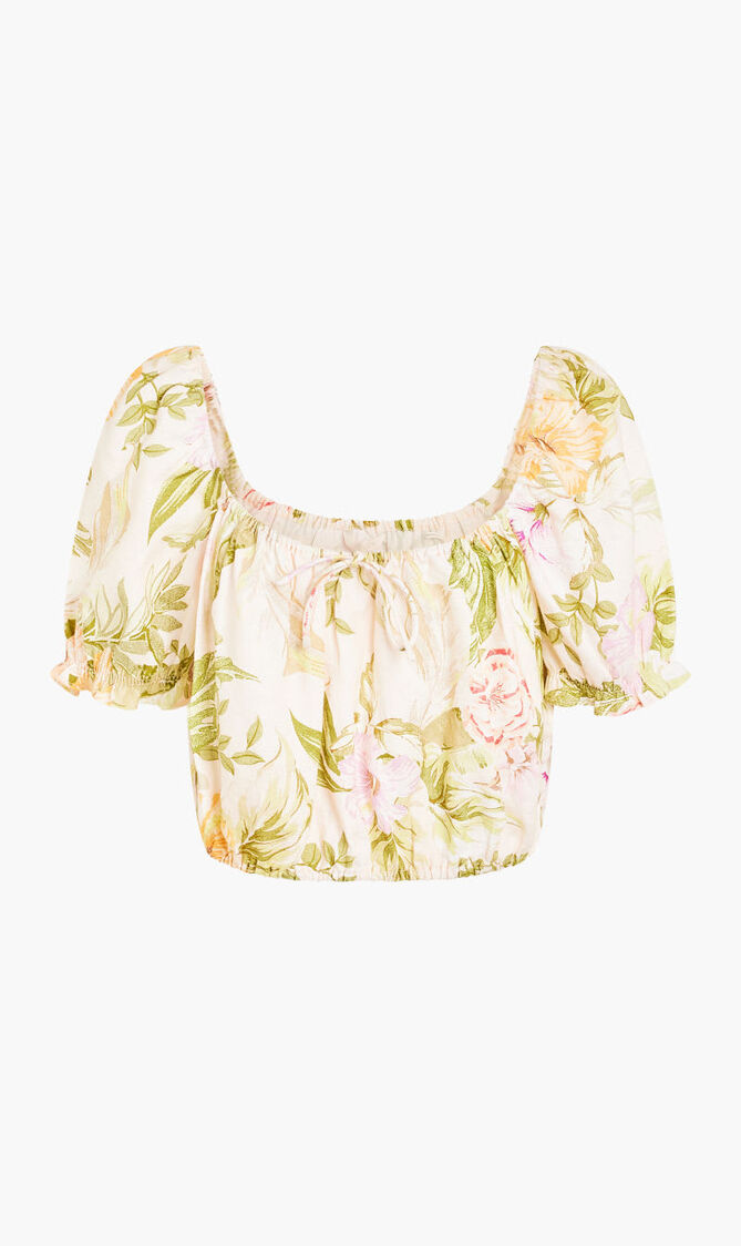 SS MAYARA PUFF SLV LINEN TOP