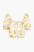 SS MAYARA PUFF SLV LINEN TOP