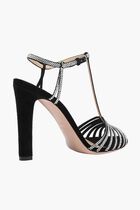 Jerry 105 Crystal Embellished Suede Sandals