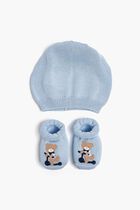 Scooter Bear Hat and Booties Set
