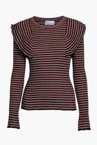 Striped Flounce Sweater