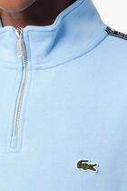 Loose Fit Half Zipper Printed Sweatshirt