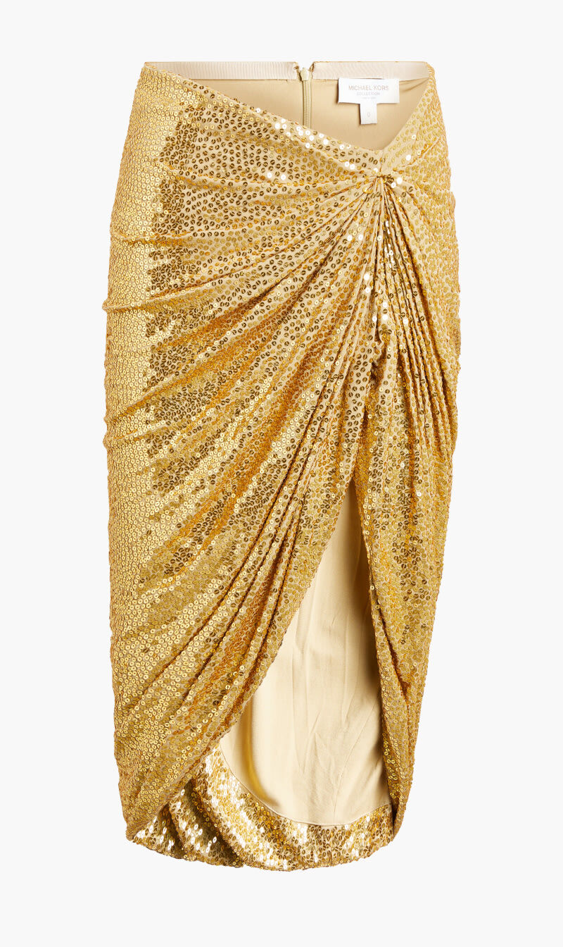 Embroidered sequin skirt 2025