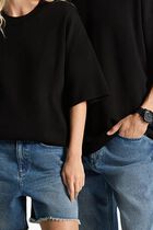 Cotton Short-Sleeve Sweater