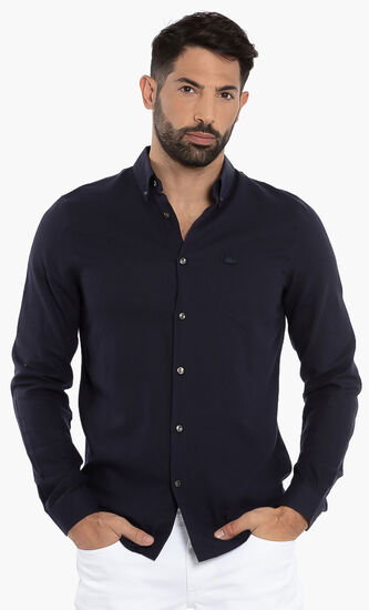 Regular Fit Mother-Of-Pearl Buttoned Shirt