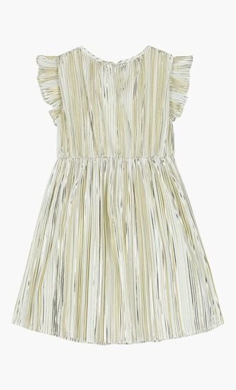 Logo Pleated Dress
