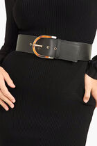 Tortoiseshell Buckle Leather Belt