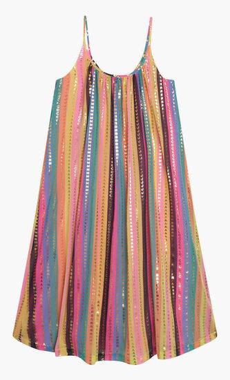 Logo Striped Dress