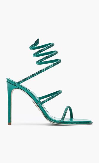 Jeweled Cleo Emerald Heels