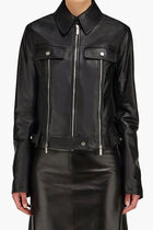 Biker Jacket with Vertical Zip Detail