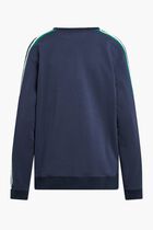 CREW TOP WITH KNITTED DETAIL ON SLEEVES