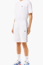 Logo Stripe Fleece Jogger Shorts