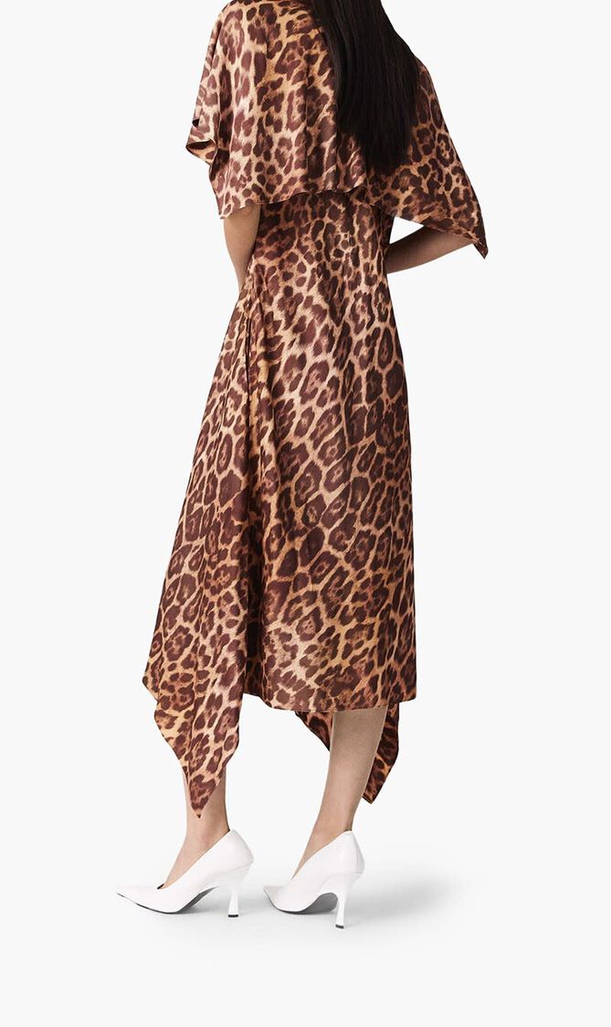 Leopard Shawl Maxi Dress