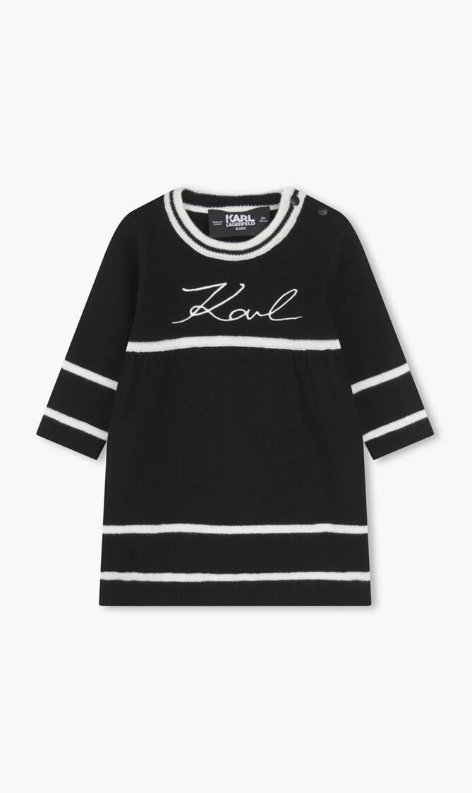 Embroidered Logo Knitted Dress