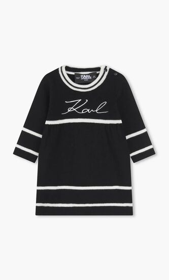 Embroidered Logo Knitted Dress