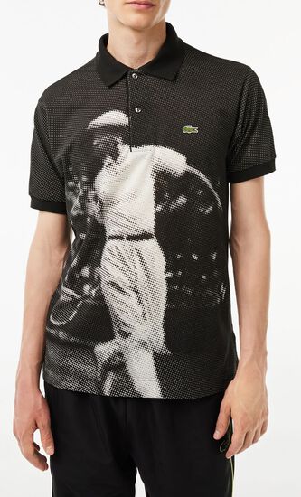 Rene Lacoste Print Polo Shirt