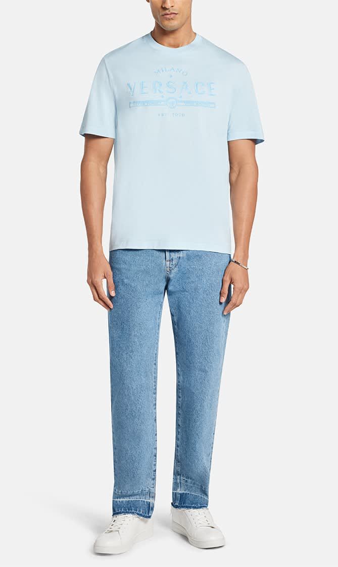 T-SHIRT COMPACT COTTON JERSEY FABRIC + NEVER FORGET VERSACE PRINT
