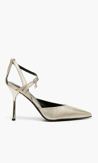 Gala Shimmer Strap Pumps