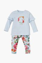 Floral Top and Leggings Set