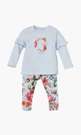 Floral Top and Leggings Set