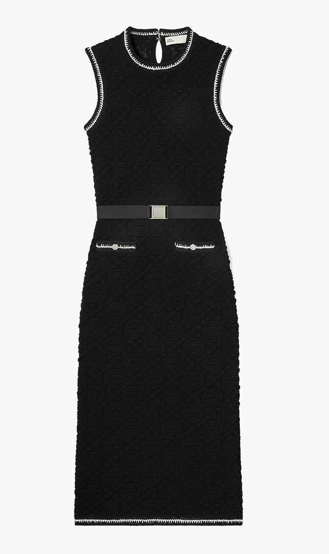COTTON POINTELLE KNITTED TANK DRESS