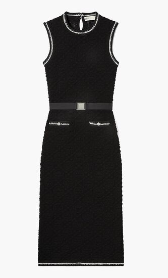 COTTON POINTELLE KNITTED TANK DRESS