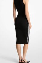Stretch Knit Logo Tape Midi Tank Dress