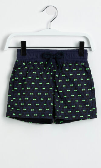 All Over Crab Print Swim Trunks