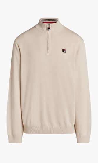 ALESI KNIT 14 ZIP RIBBED COLLAR W