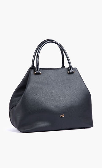 Handbag Grained Calfskin Black