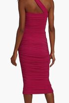 One-Shoulder Ruched Jersey Dress