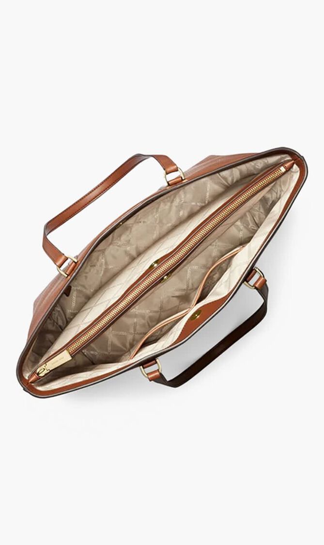 Temple Large Pebbled Leather Tote Bag