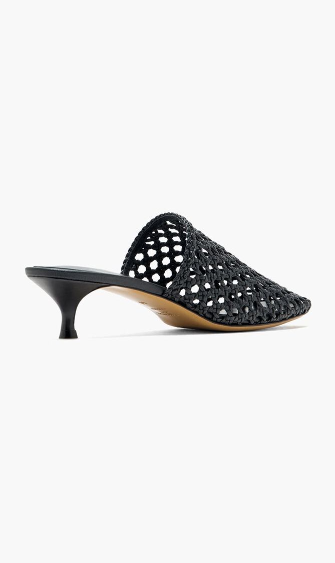 KITTEN MULE WOVEN LEATHER
