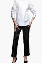 POPLIN CROSS BELT SHIRT WHITE NO COLOR