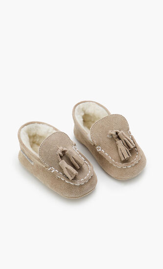 Suede Tasseled Loafers